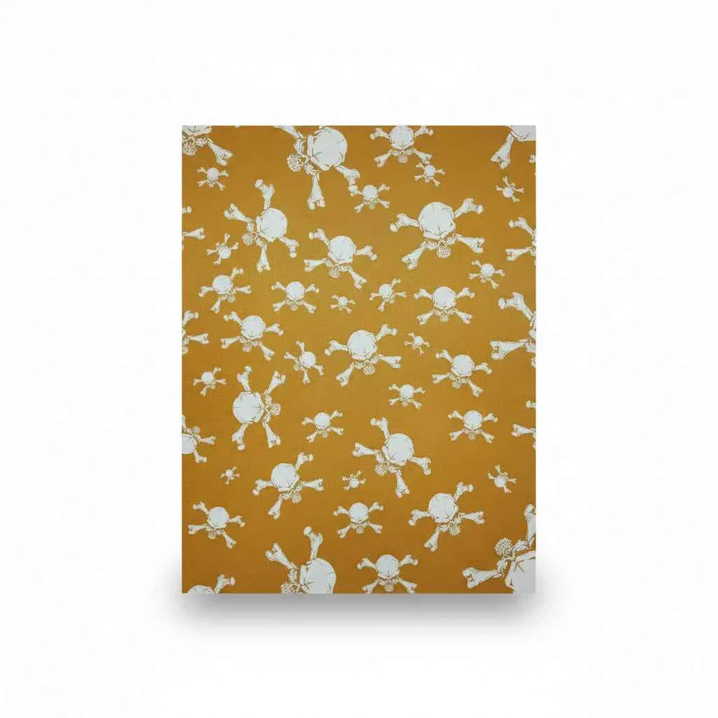 Bandana en coton noir pirate à crânes - BoucleAura
