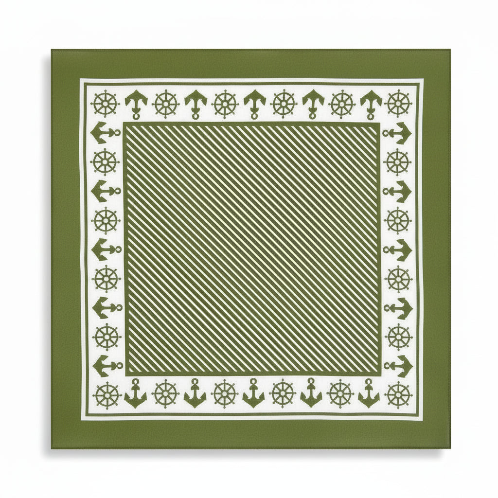 Bandana en coton homme vert