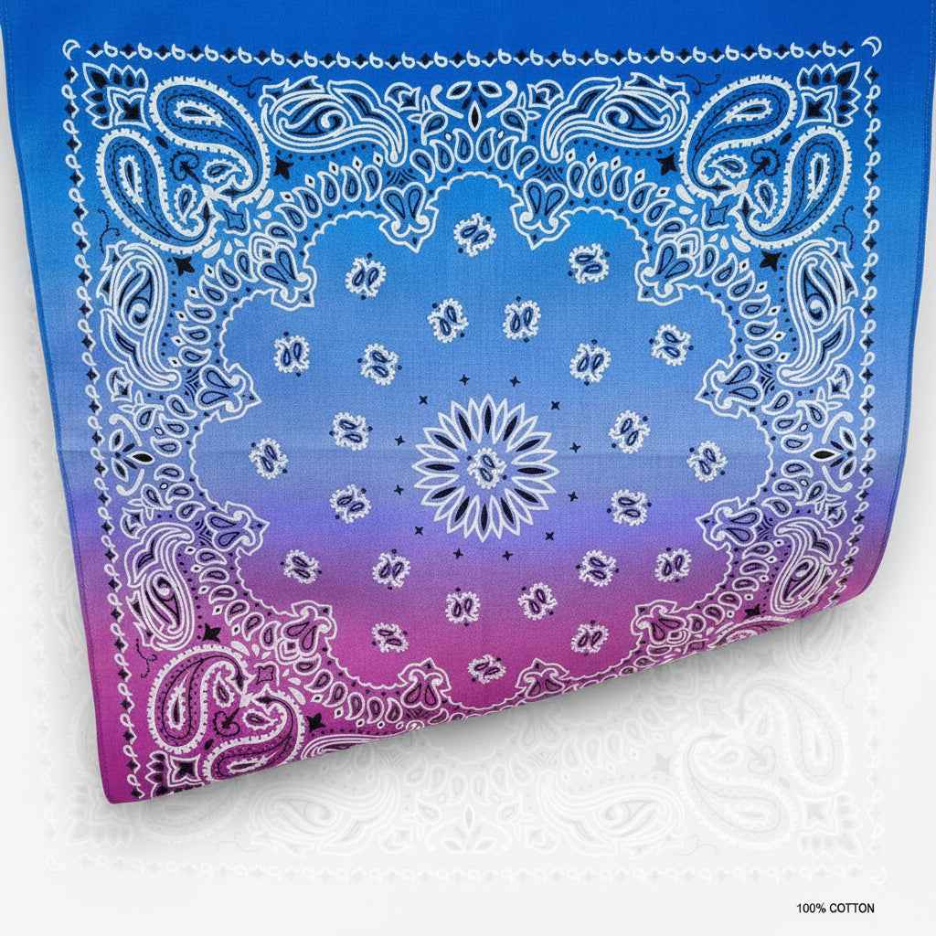 Bandana en coton homme multicolore motif cachemire - BoucleAura