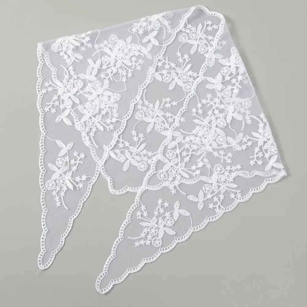 Bandana pour cheveux femme gris en dentelle - BoucleAura