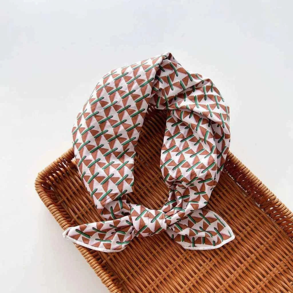 Bandana pour cheveux coton rose - BoucleAura