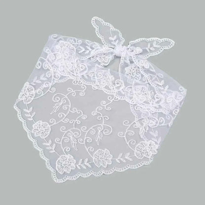 Bandana pour cheveux femme gris en dentelle - BoucleAura
