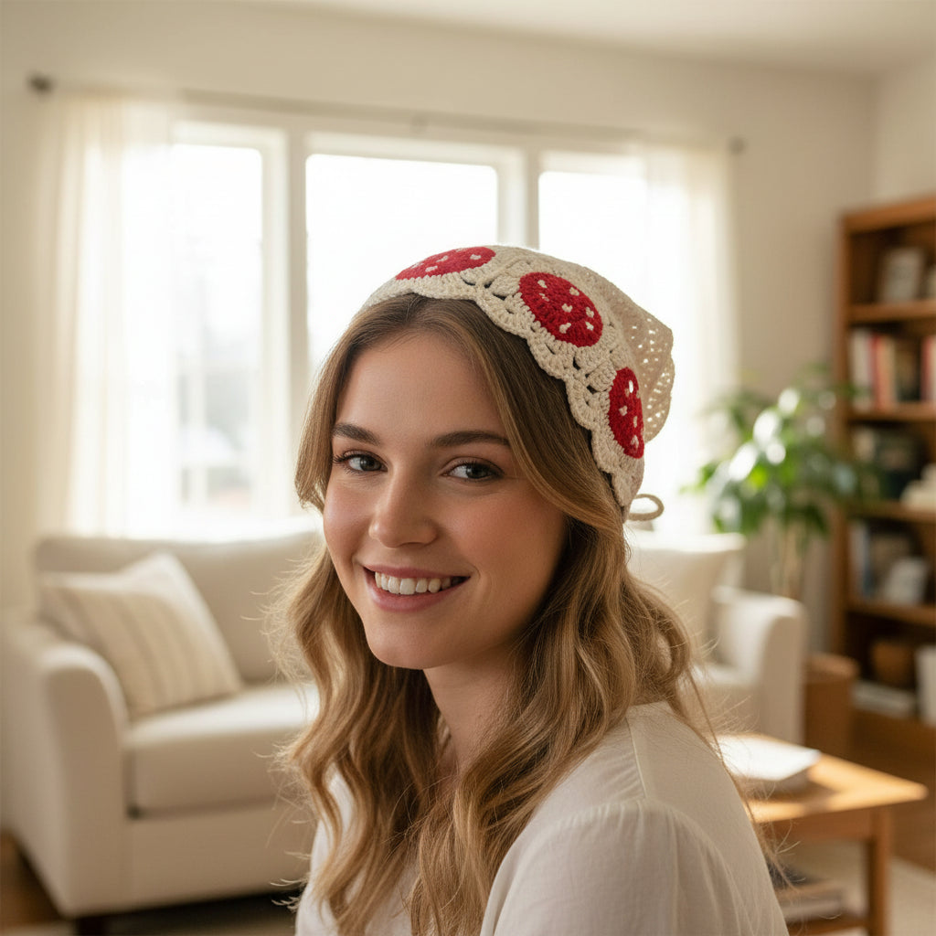 Bandana pour cheveux blanc femme