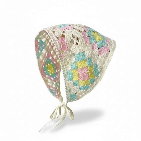 Bandana pour cheveux femme multicolore en crochet - BoucleAura