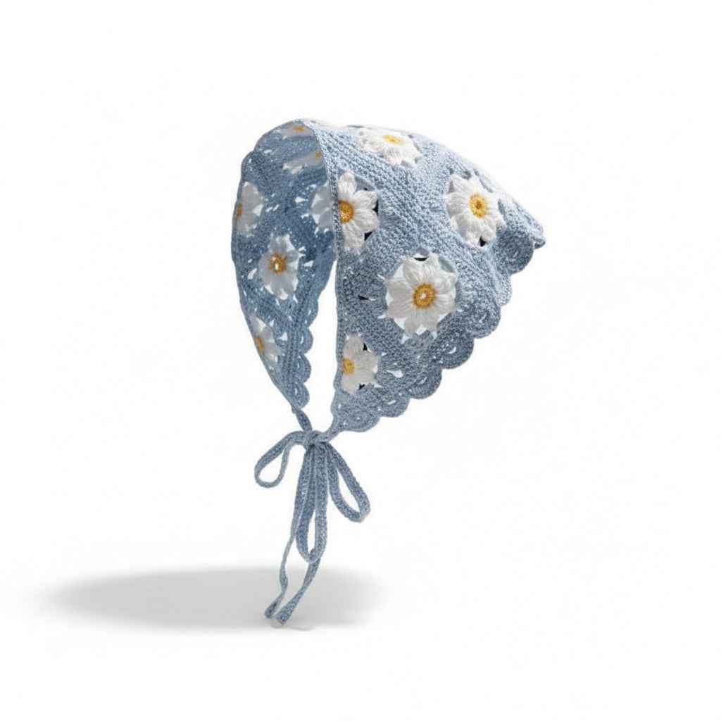 Bandana pour cheveux bleu femme - BoucleAura