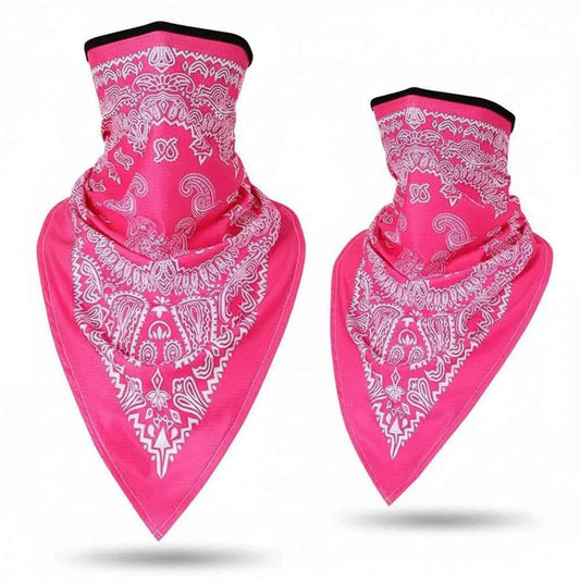 Tour De Cou Bandana rose motif cachemire - BoucleAura