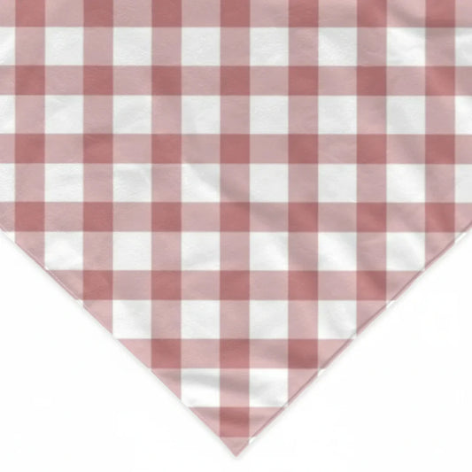 Bandana Pour Chien rose à carreaux blancs
