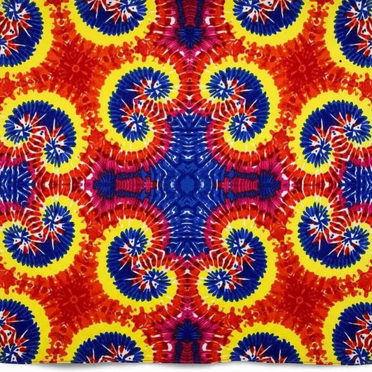 Bandana en coton multicolore à motif spirale - BoucleAura