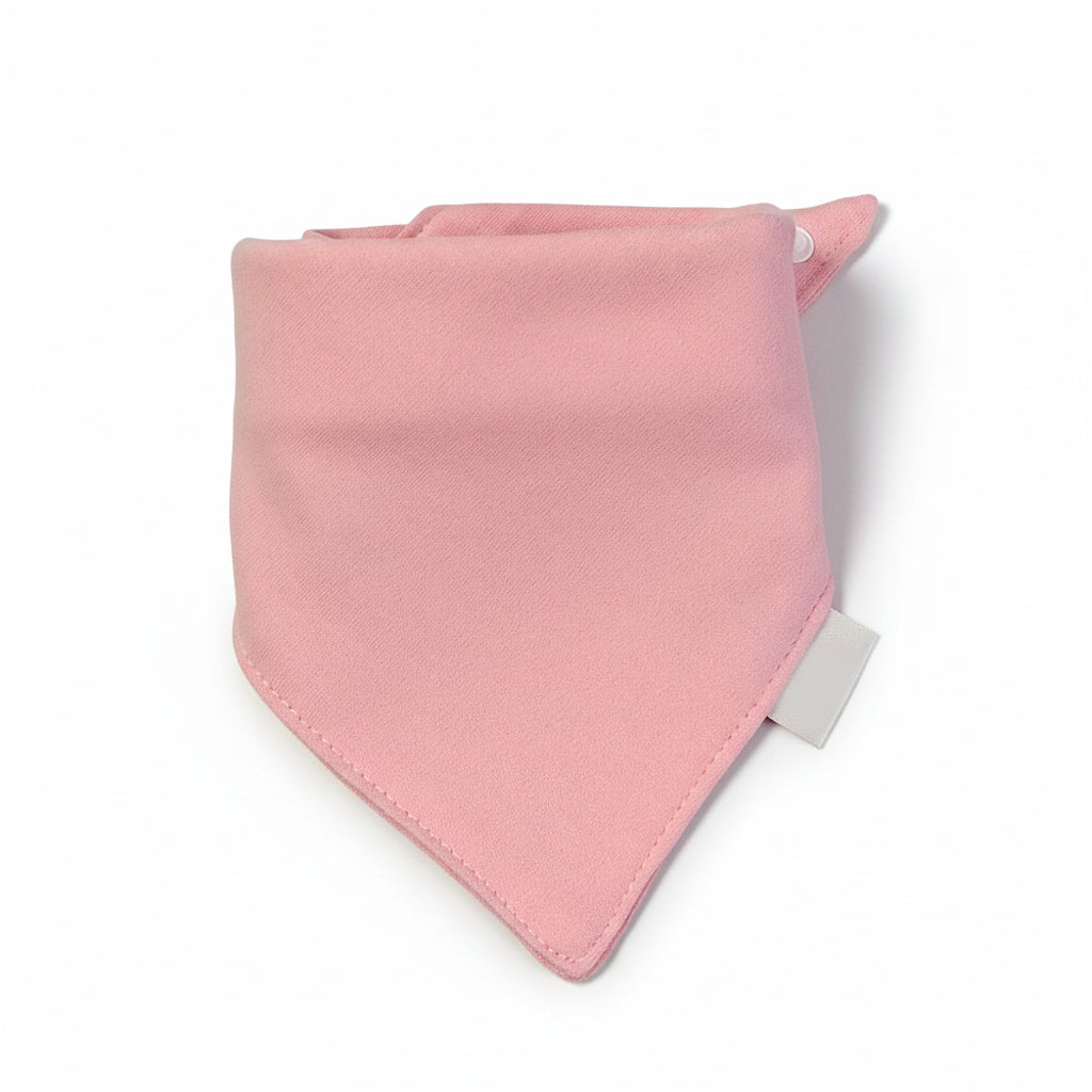 Bandana En Coton rose uni à pression