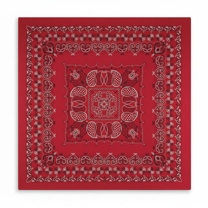 Bandana en coton rouge homme motif paisley - BoucleAura