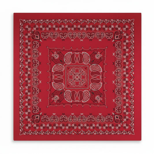 Bandana en coton rouge homme motif paisley - BoucleAura