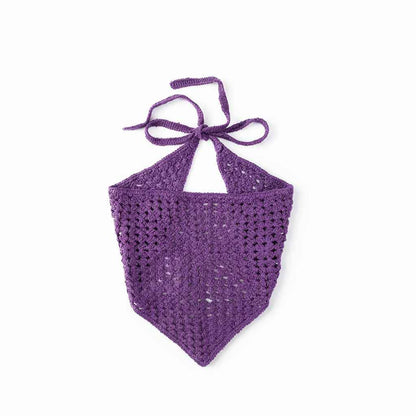 Bandana pour cheveux foulard crochet violet - BoucleAura