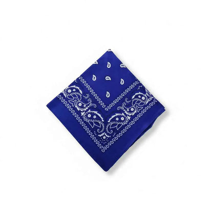 Bandana pour cheveux bleu femme motif cachemire - BoucleAura